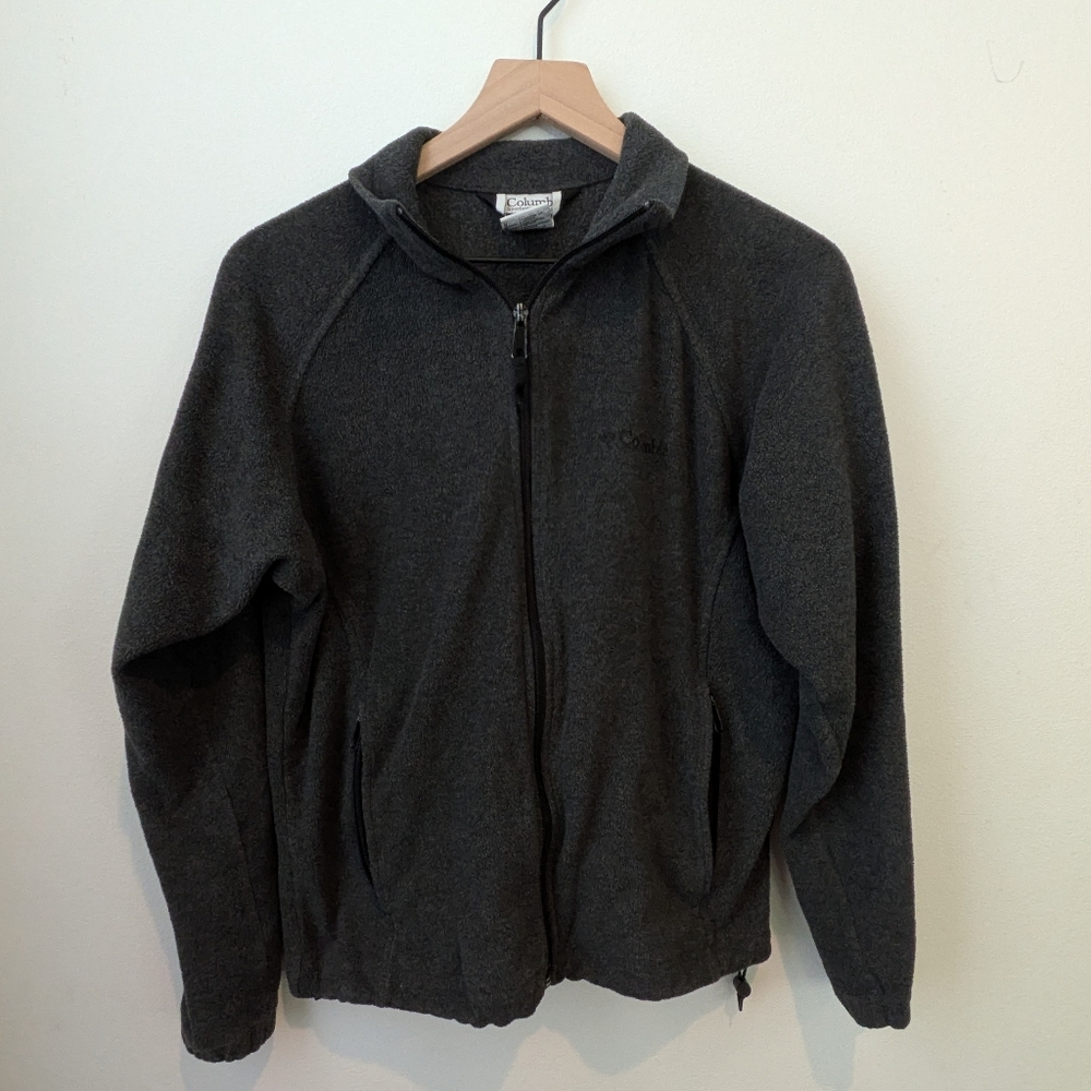 ❤️ Columbia Sportswear Women's Charcoal Gray Zip Up Fleece Jacket